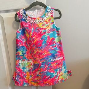Lilly Pulitzer Vibrant Kids Dress - Pink, Blue, Yellow